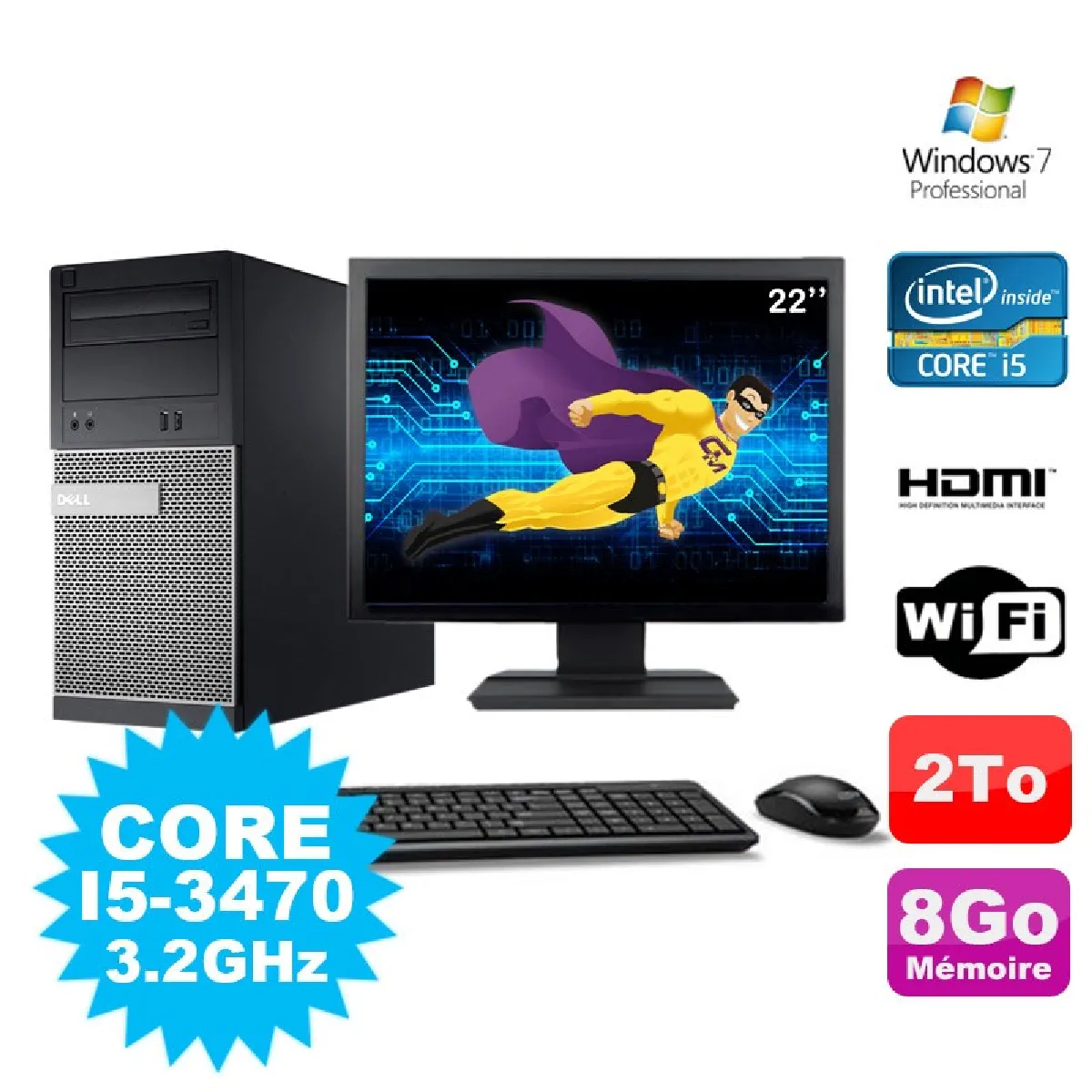 Dell Optiplex 3010 MT État correct - Dell reconditionné disponible sur Rue du Commerce Seconde Vie